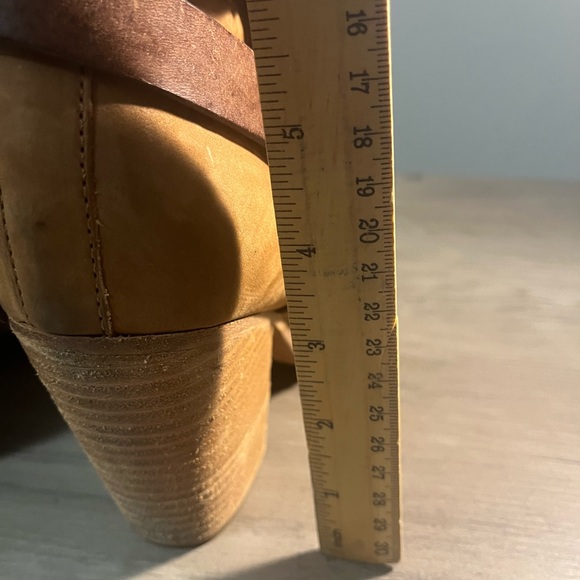 Rag & Bone Suede Caramel Heeled Ankle Boots - Picture 6 of 7